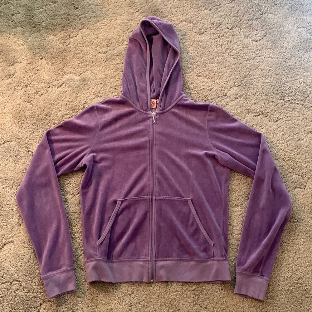 Juicy Couture Purple Velour Tracksuit Zip-up Jacket